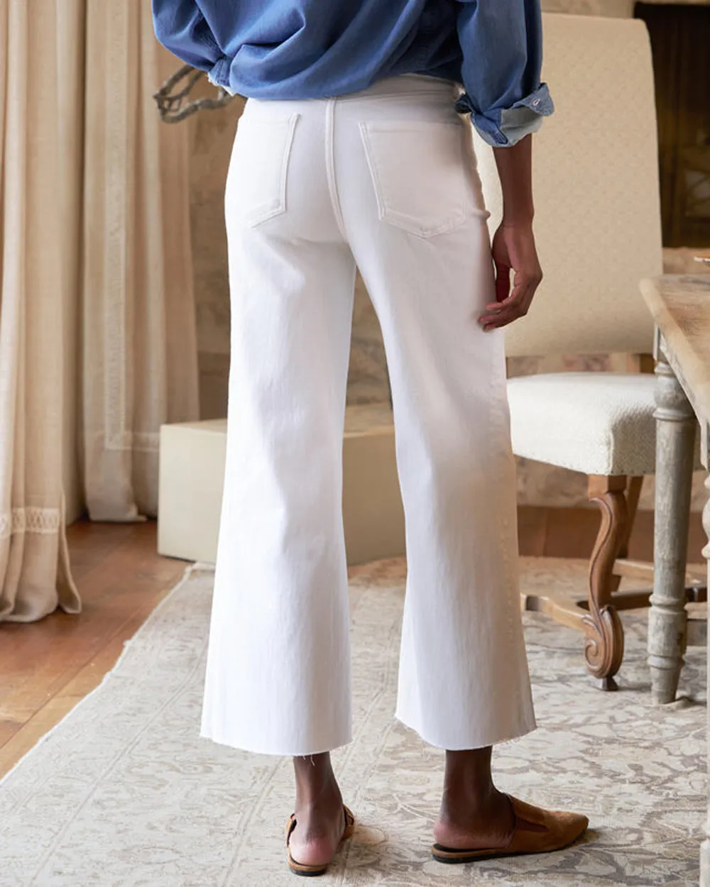 Galway Denim Gaucho in White
