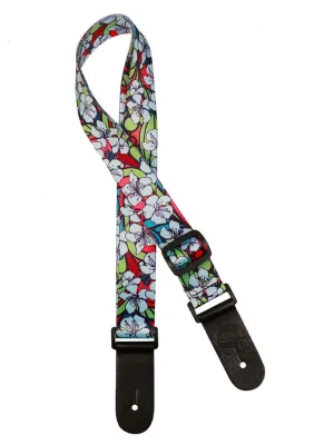 Gaucho (GSTU-80-BU) Ukulele Strap - Flower