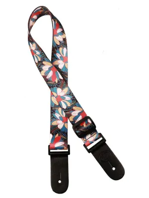 Gaucho (GSTU-80-MC) Ukulele Strap - Multi-Coloured Flowers