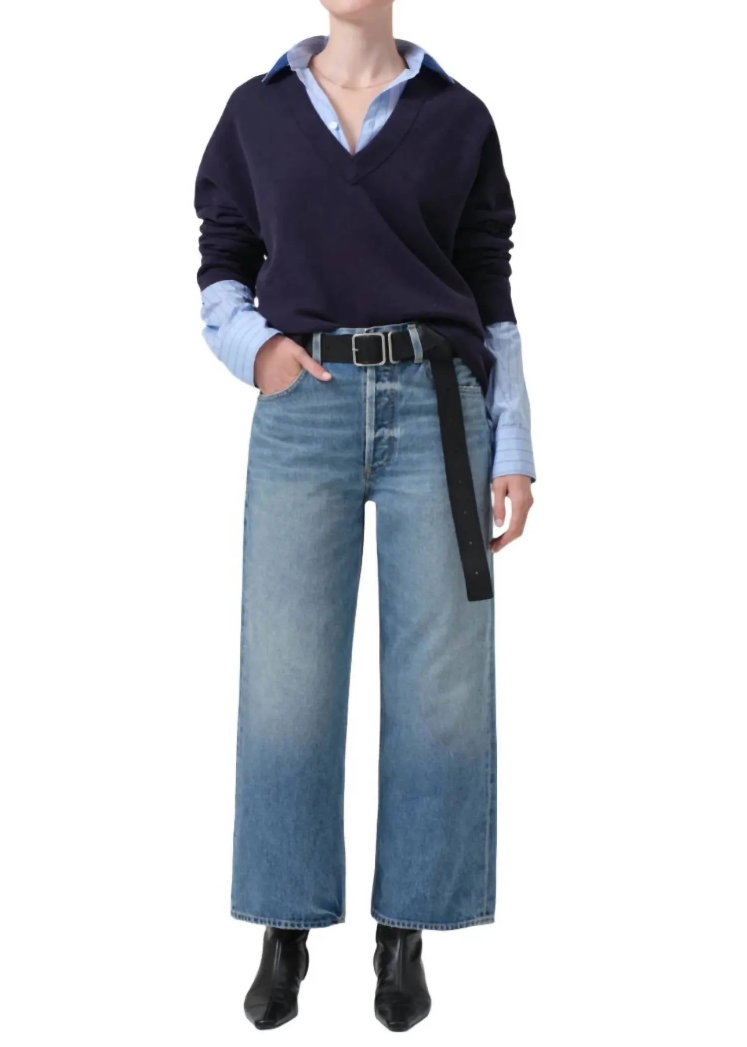 Gaucho Vintage Wide Leg Jean In Sodapop