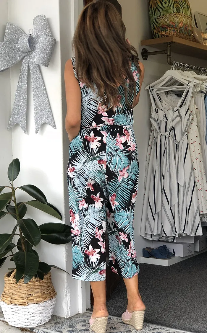 Georgia Jumpsuit - Palm Print
