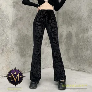 Girl Student Suede Embossed Casual Wide Leg Pants