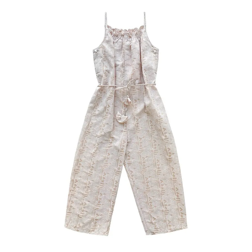 Girls Lotus Jumpsuit - Blush