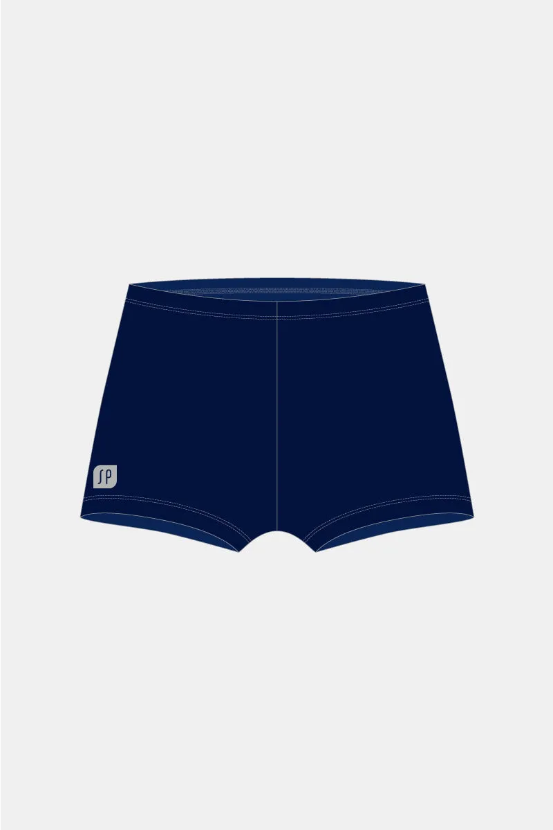 Girls Personalised Navy Lycra Short