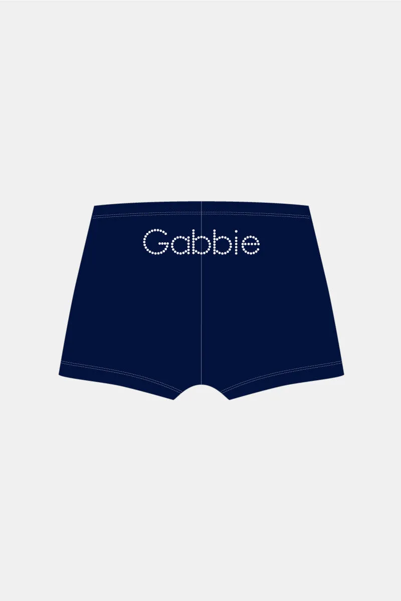 Girls Personalised Navy Lycra Short