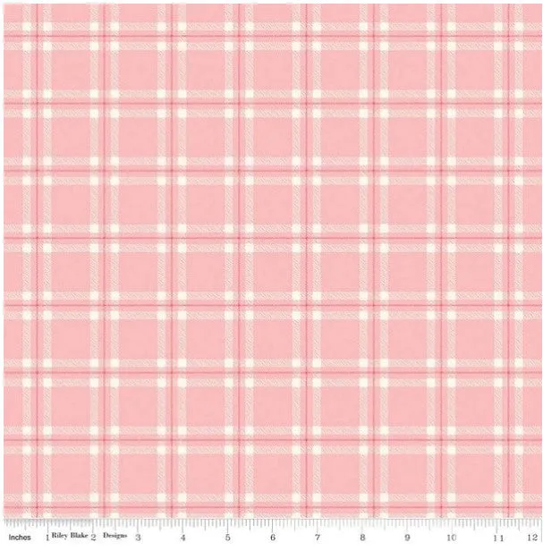 Glamp Plaid Pink Flannel by Riley Blake Designs