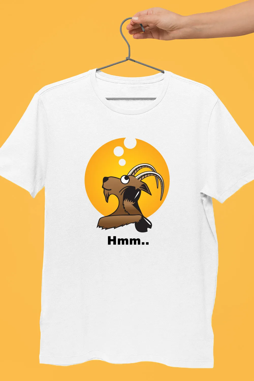 Goat Hmm White Tshirt