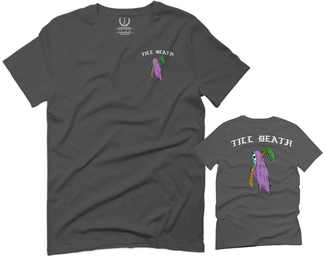Good Vibe Summer Palm Graphic Till Death Cool Bones surf Obei Society For men T Shirt