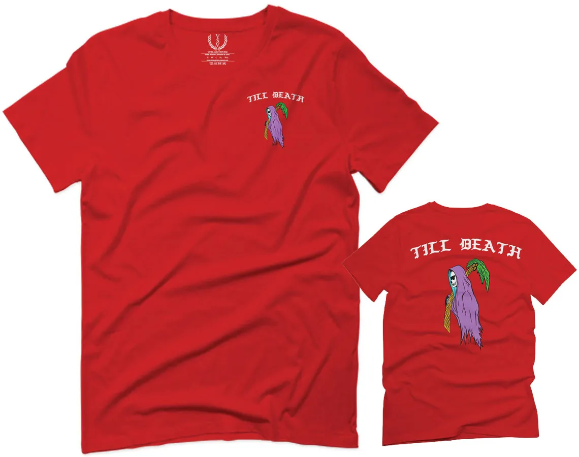 Good Vibe Summer Palm Graphic Till Death Cool Bones surf Obei Society For men T Shirt