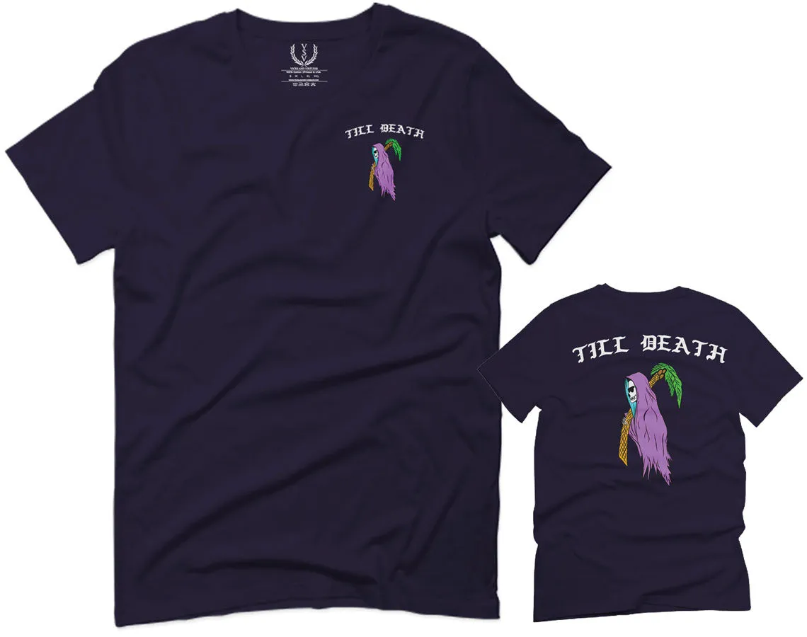 Good Vibe Summer Palm Graphic Till Death Cool Bones surf Obei Society For men T Shirt