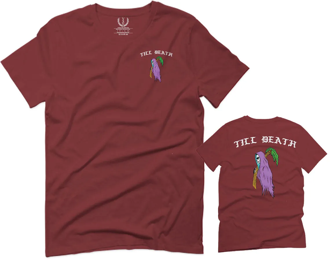 Good Vibe Summer Palm Graphic Till Death Cool Bones surf Obei Society For men T Shirt