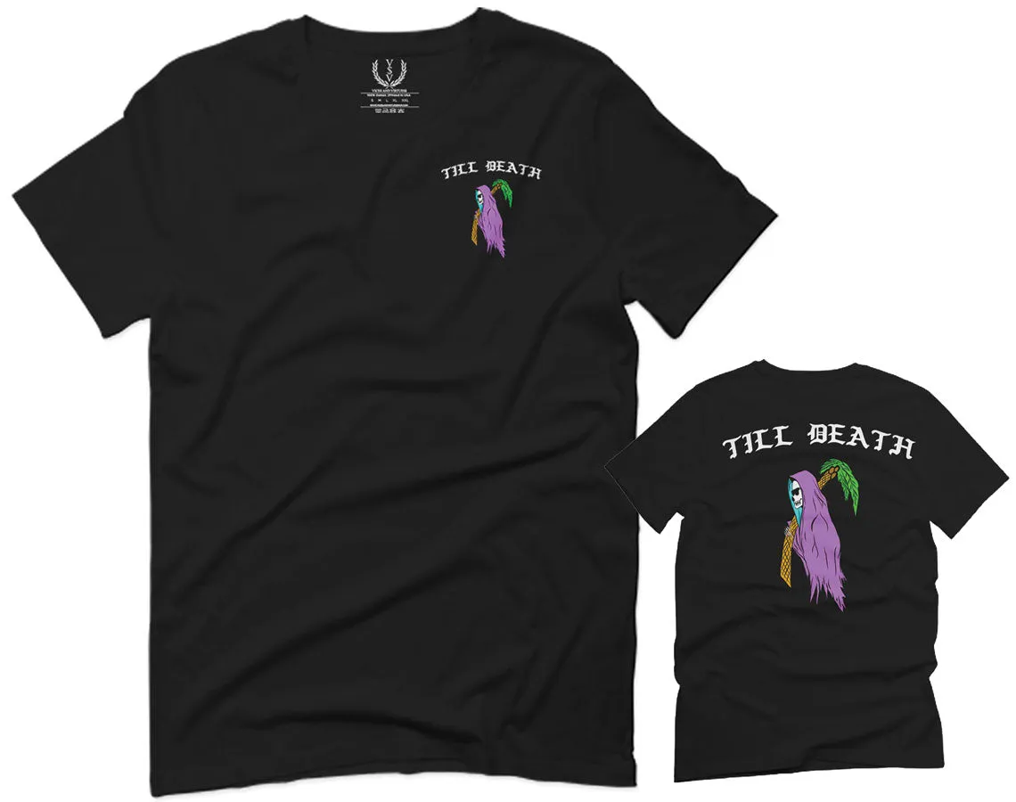 Good Vibe Summer Palm Graphic Till Death Cool Bones surf Obei Society For men T Shirt