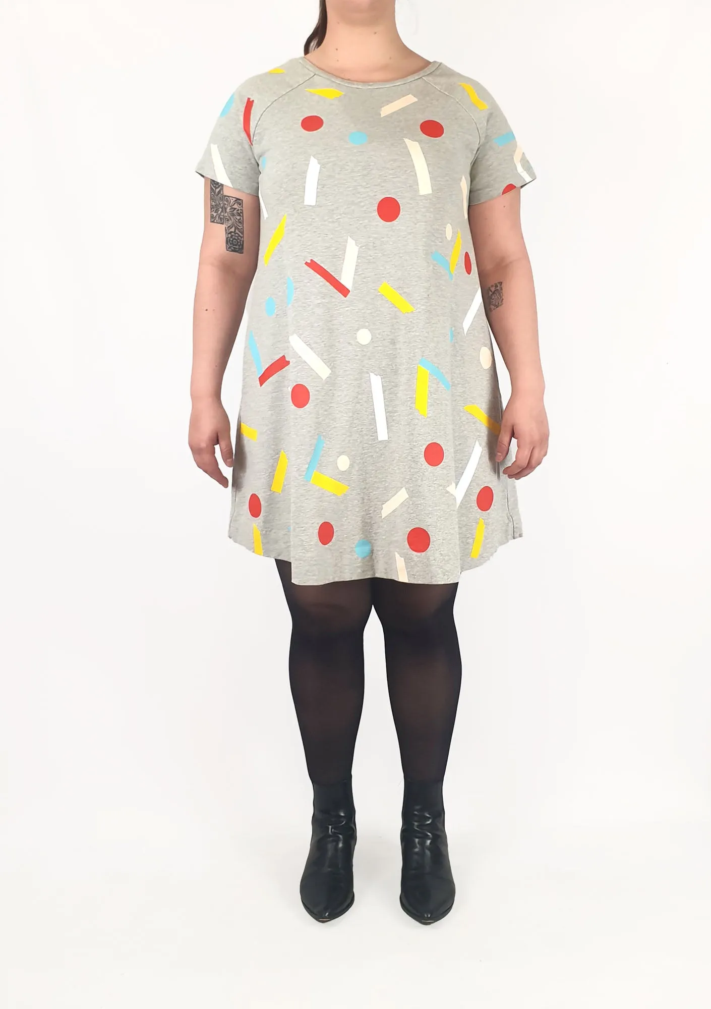 Gorman   Mireia Ruiz grey print dress size 14