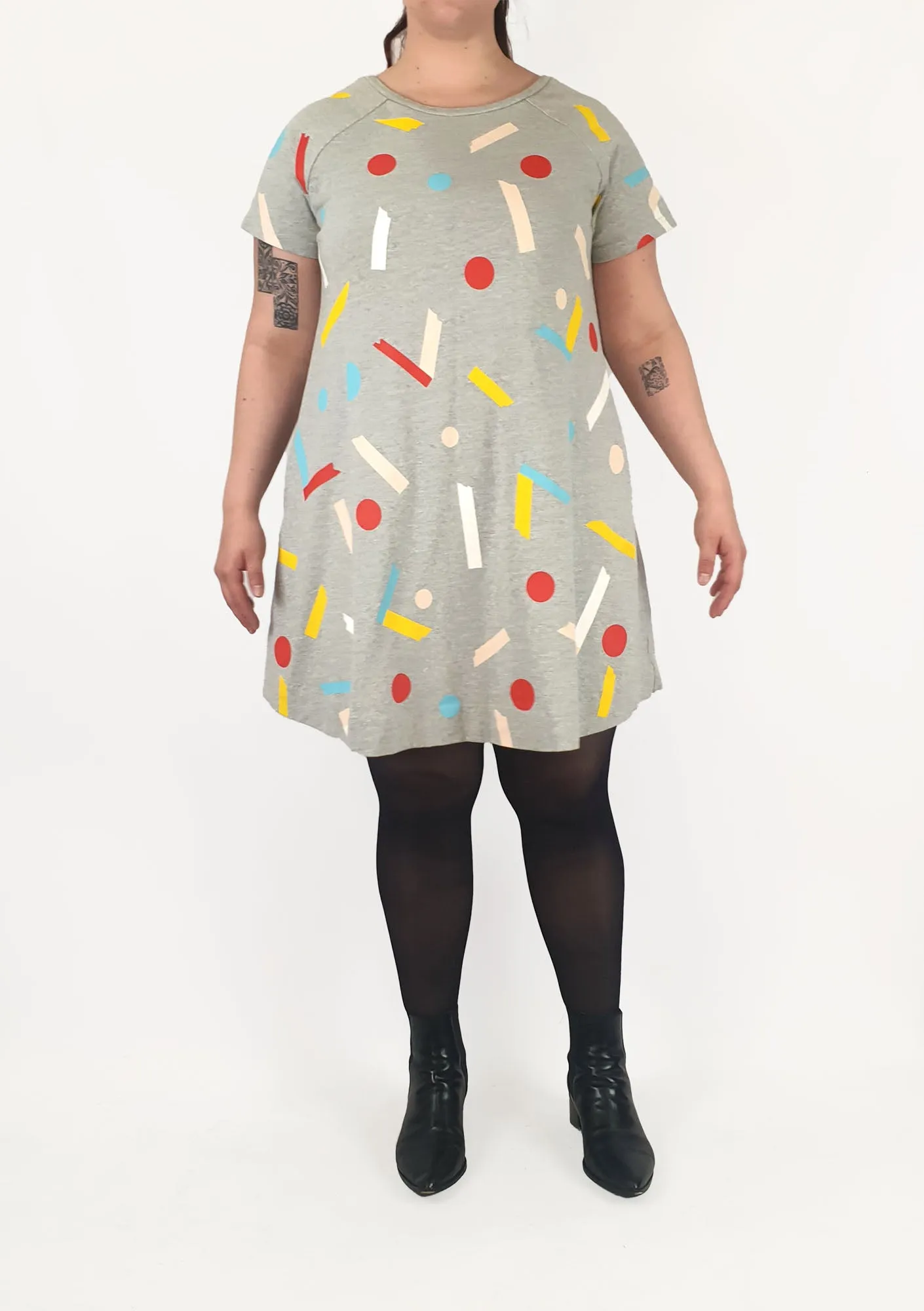 Gorman   Mireia Ruiz grey print dress size 14