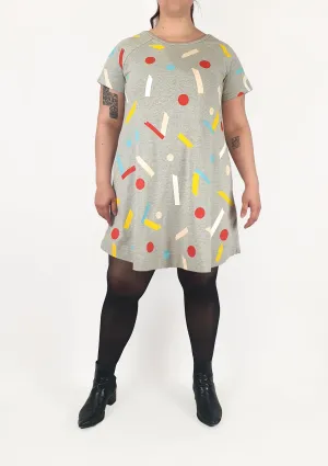 Gorman   Mireia Ruiz grey print dress size 14