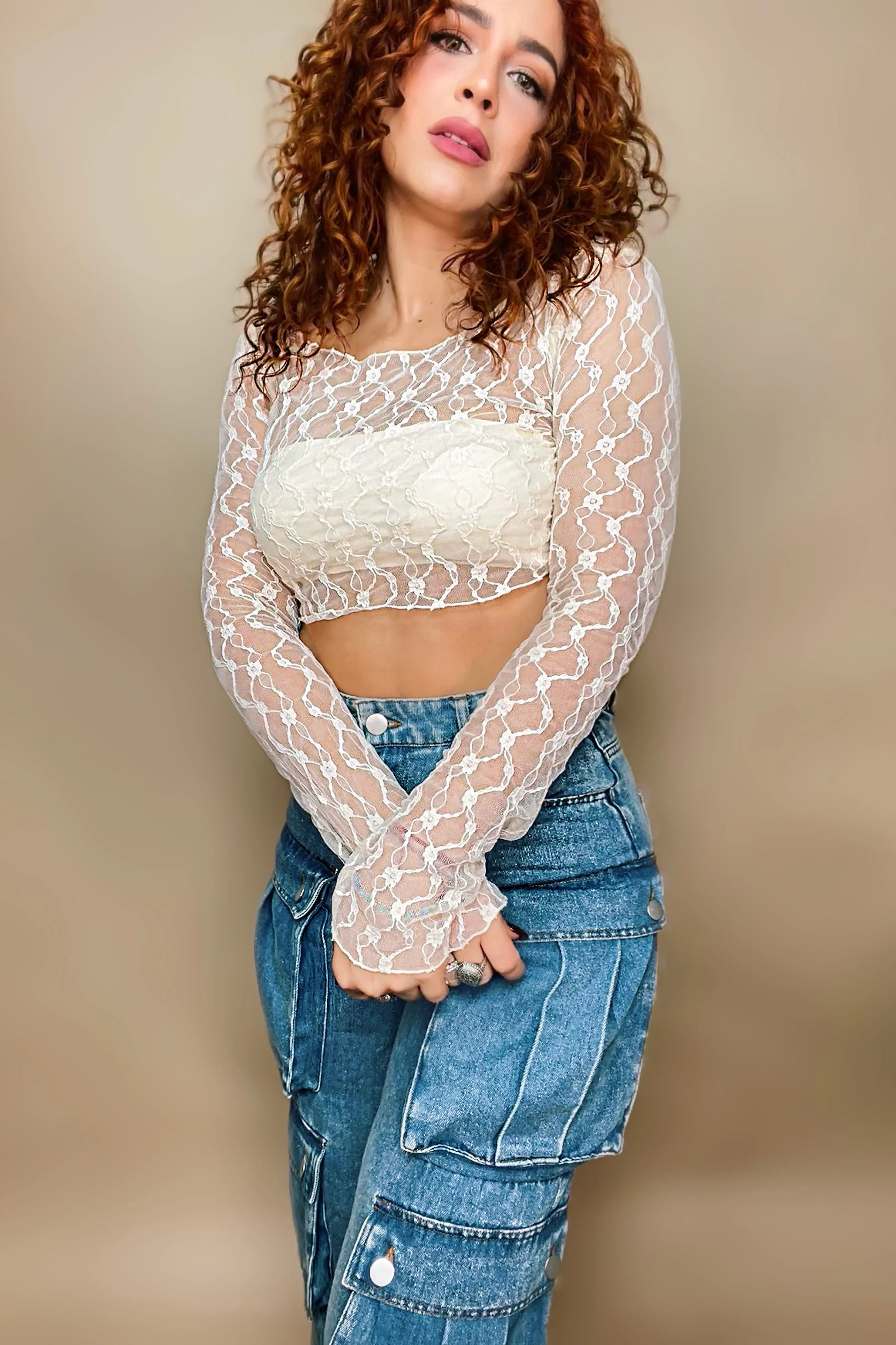 GRACE LACE CROP TOP
