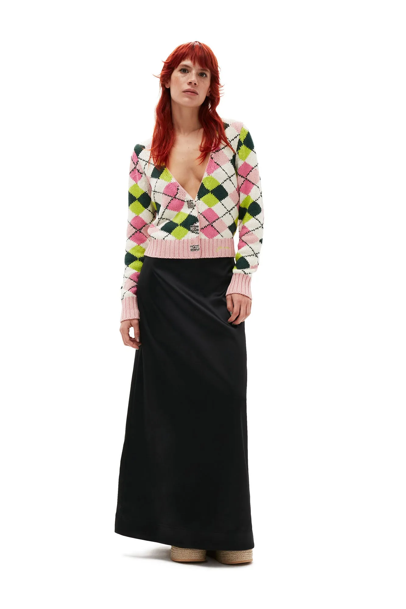 Graphic Cotton Cardigan