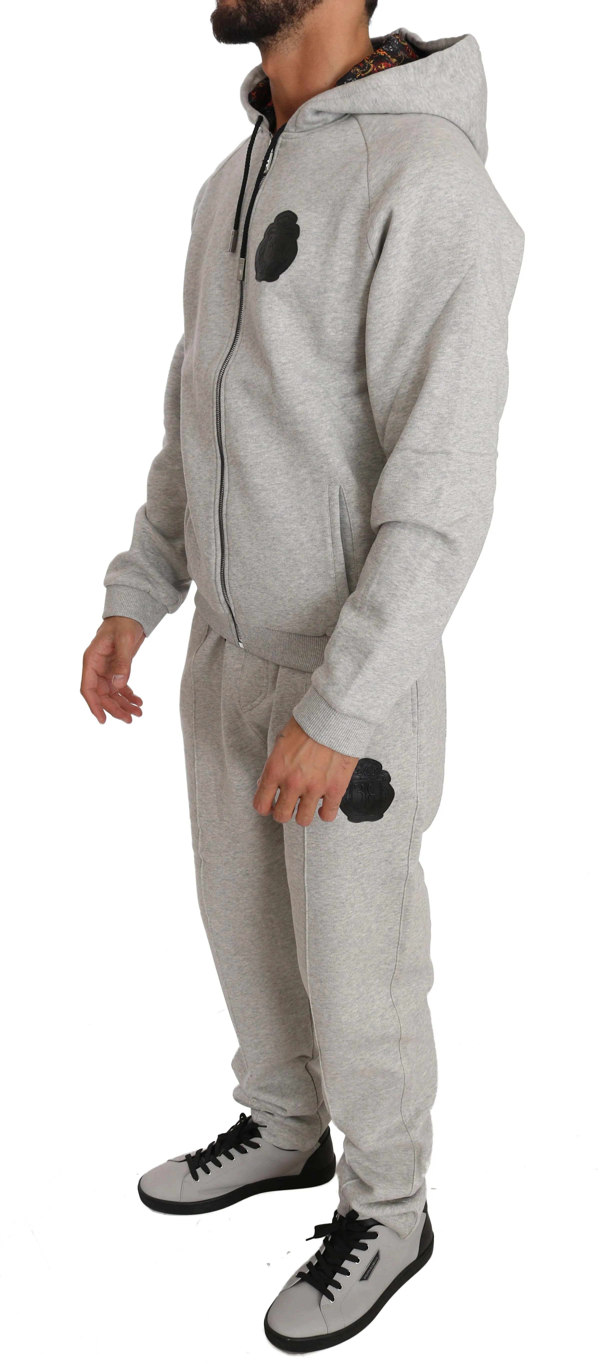 Gray Cotton Sweater Pants Tracksuit
