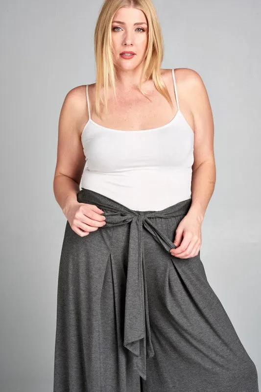 Gray Palazzo Pants- Plus Set