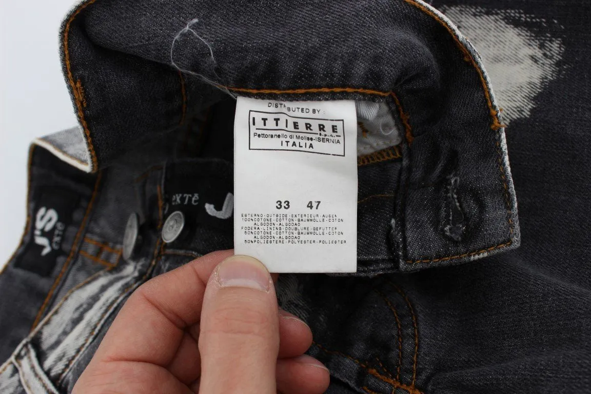 Gray Wash Cotton Regular Fit Jeans