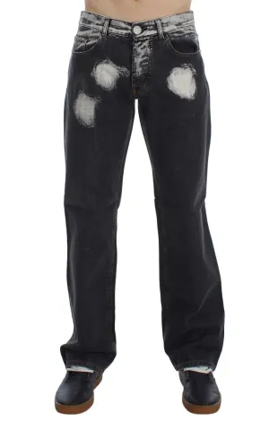 Gray Wash Cotton Regular Fit Jeans