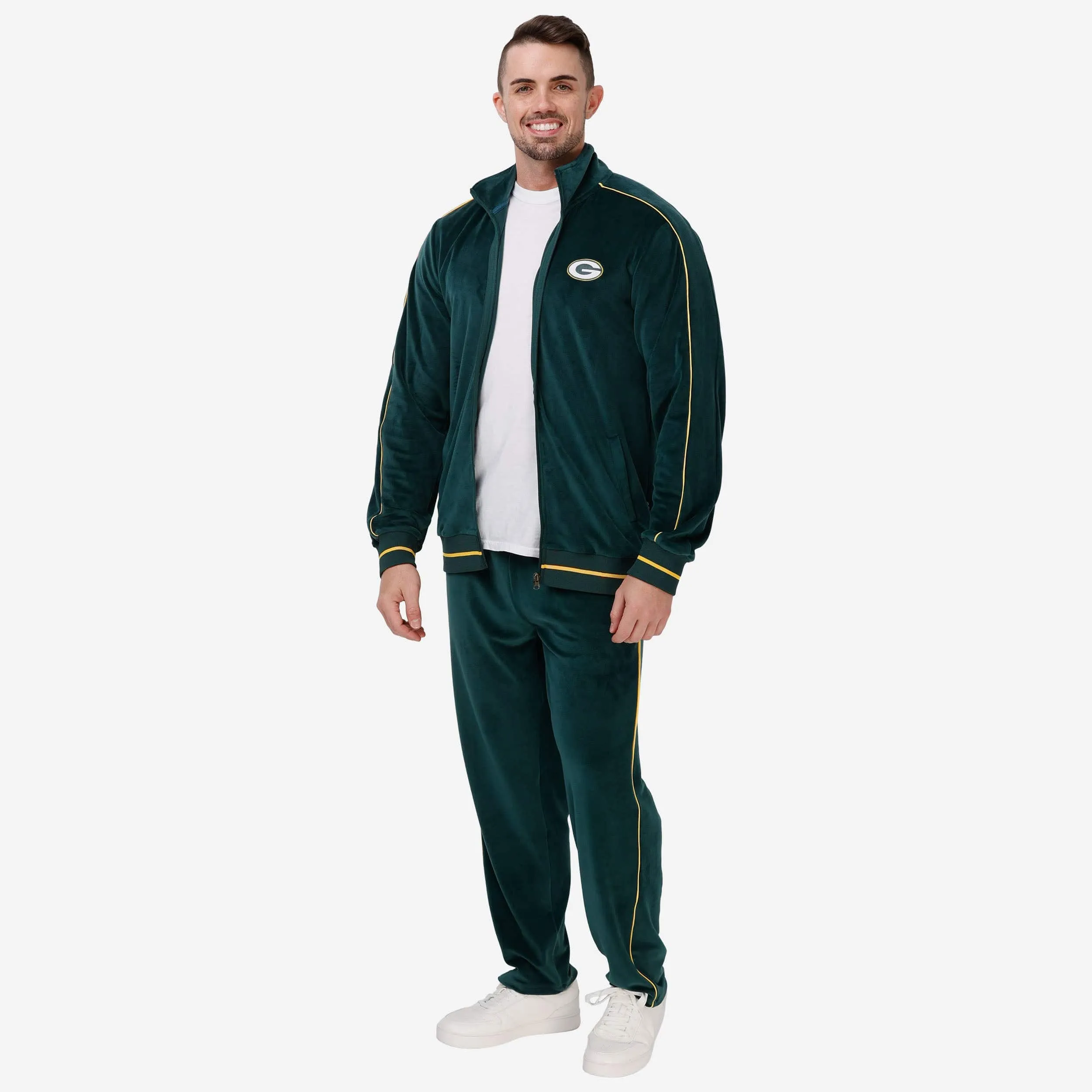 Green Bay Packers Velour Zip Up Top