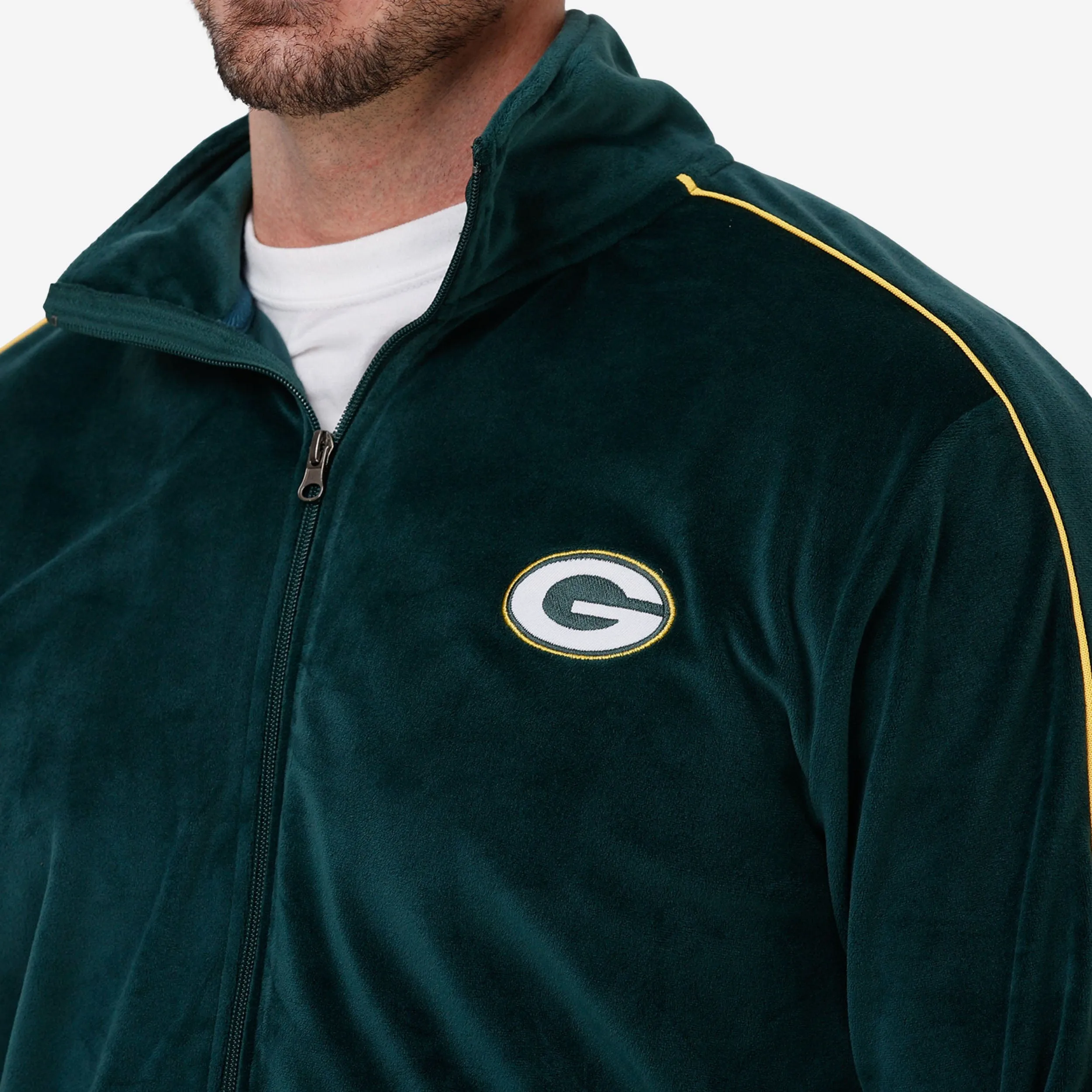 Green Bay Packers Velour Zip Up Top