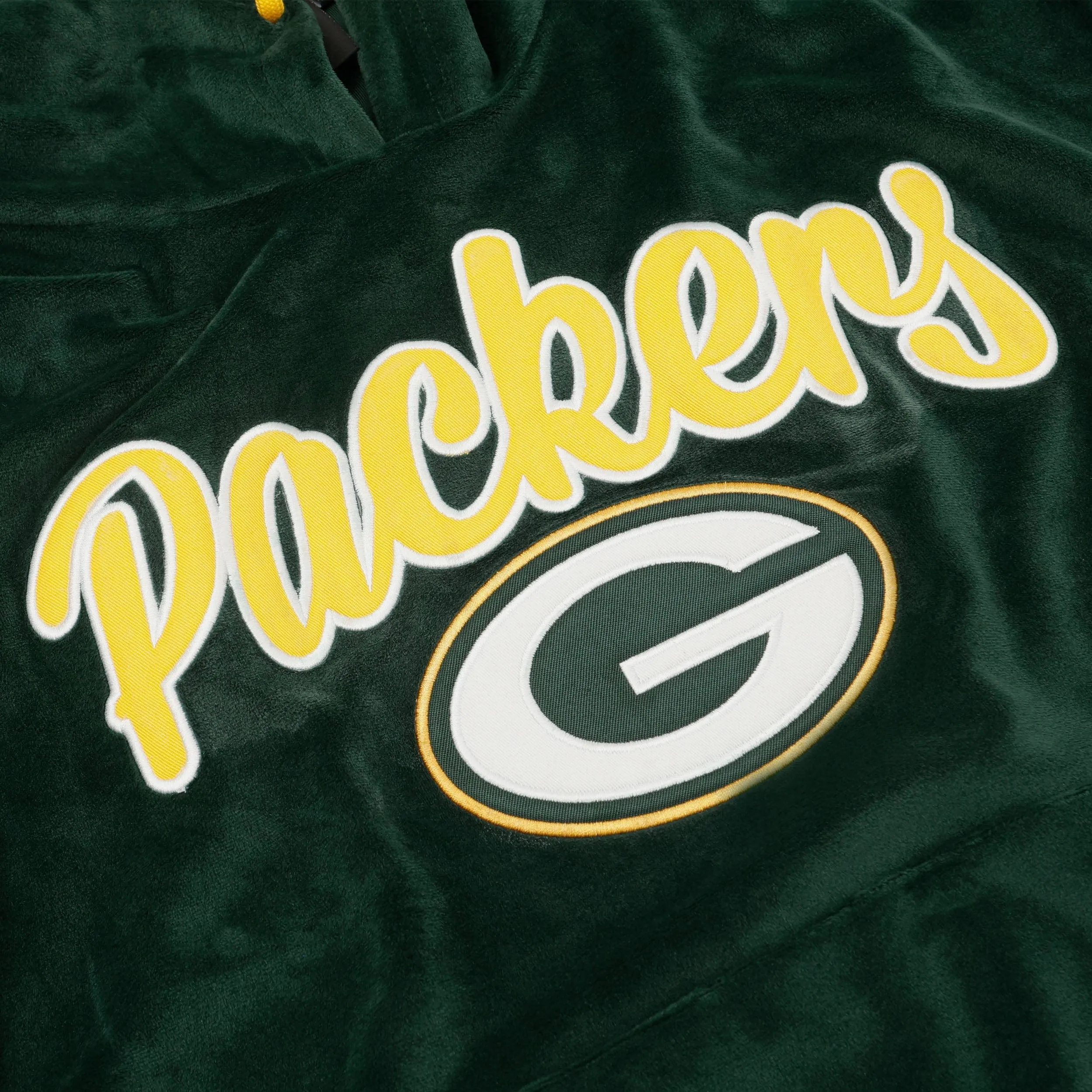 Green Bay Packers Womens Velour Hooded Sweatshirt