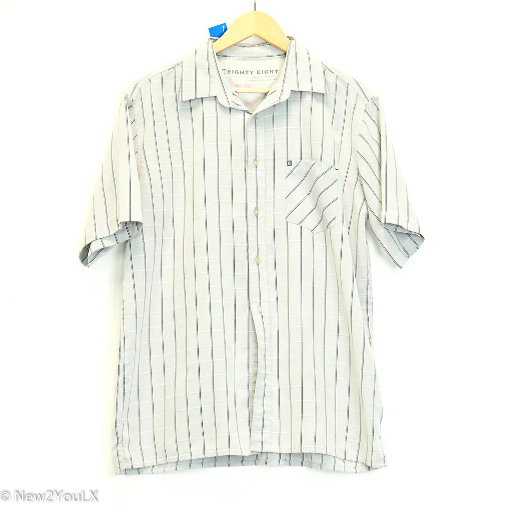 Grey Short Sleeve Button Up (EightyEight)