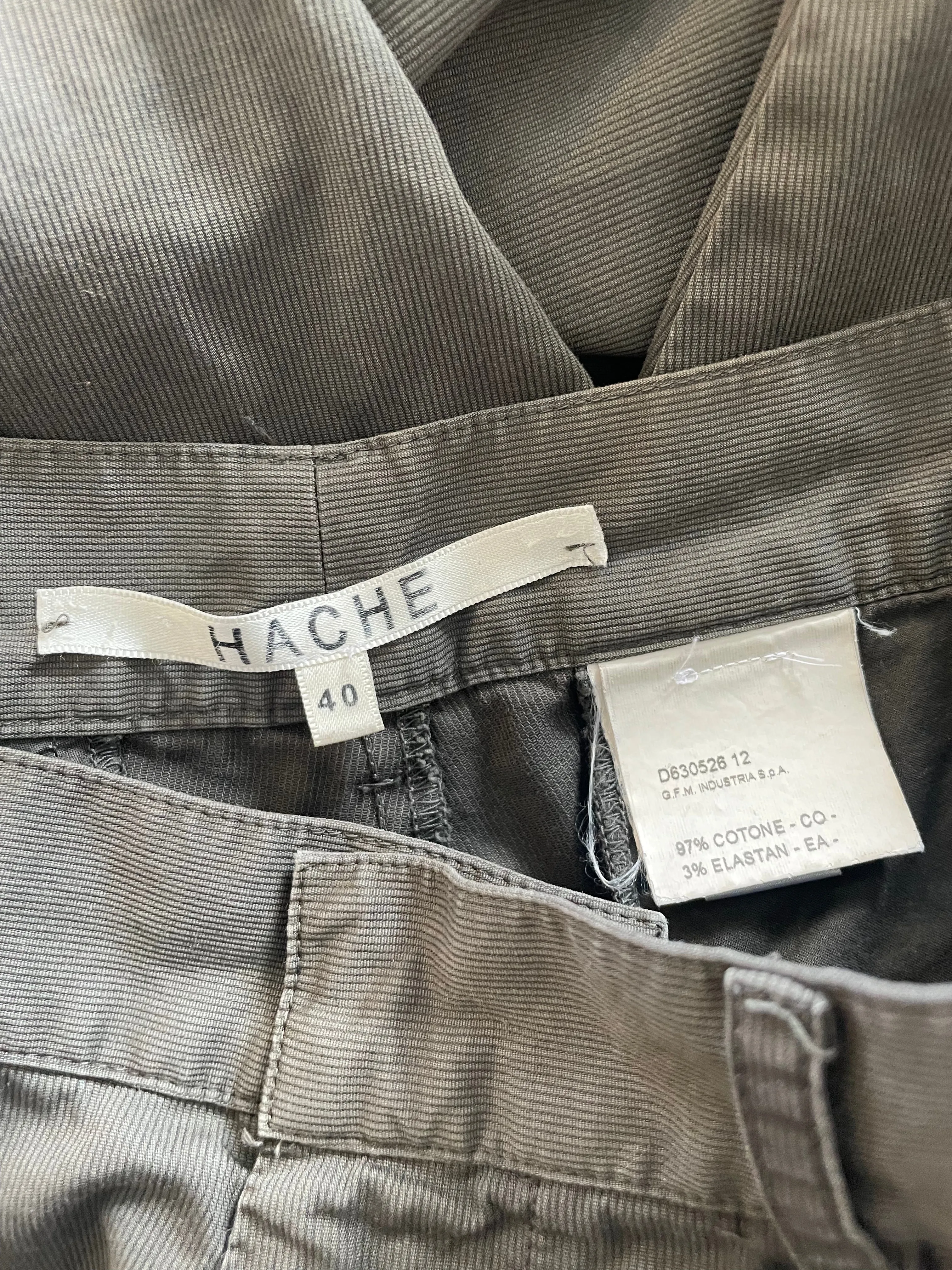 Hache Charcoal Grey Pleated Pants