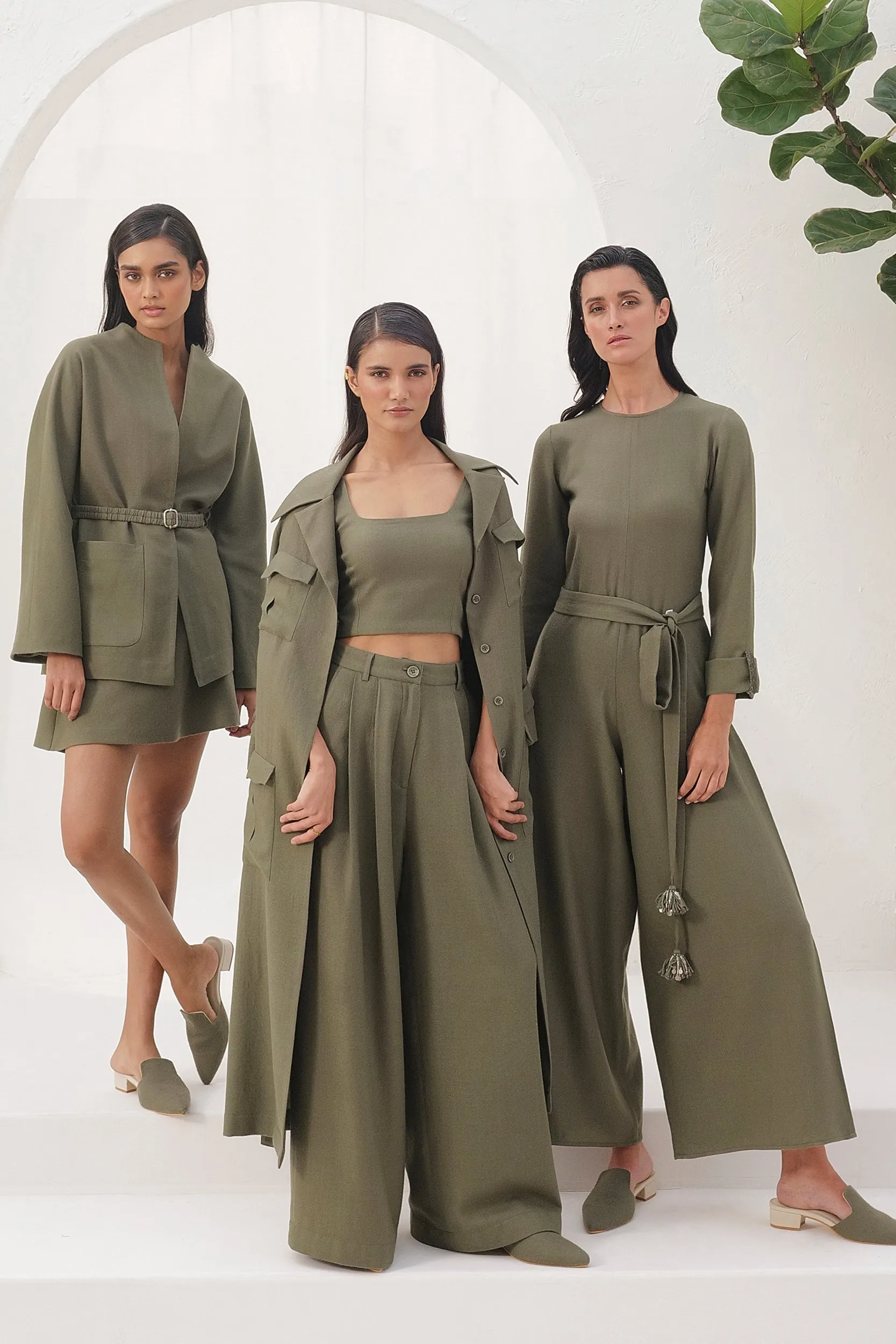 Hallstatt Woollen Jumpsuit (Moss)