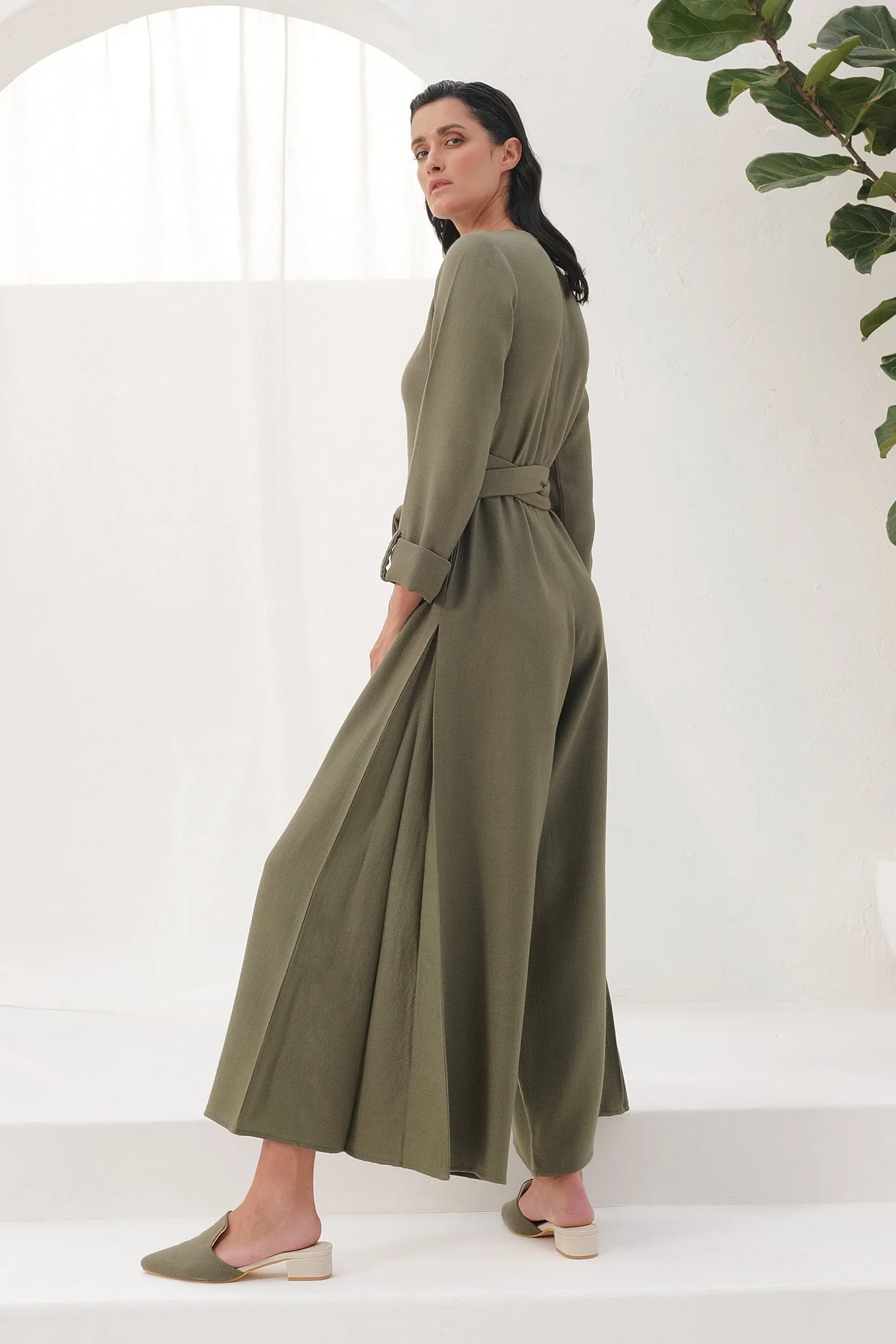 Hallstatt Woollen Jumpsuit (Moss)