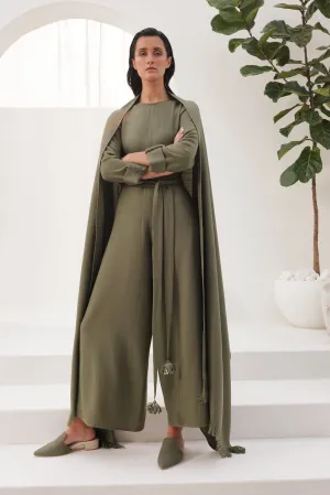 Hallstatt Woollen Jumpsuit (Moss)