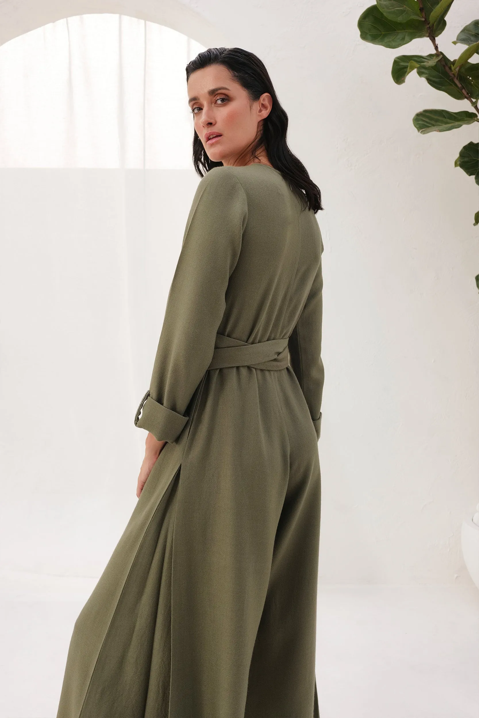 Hallstatt Woollen Jumpsuit (Moss)