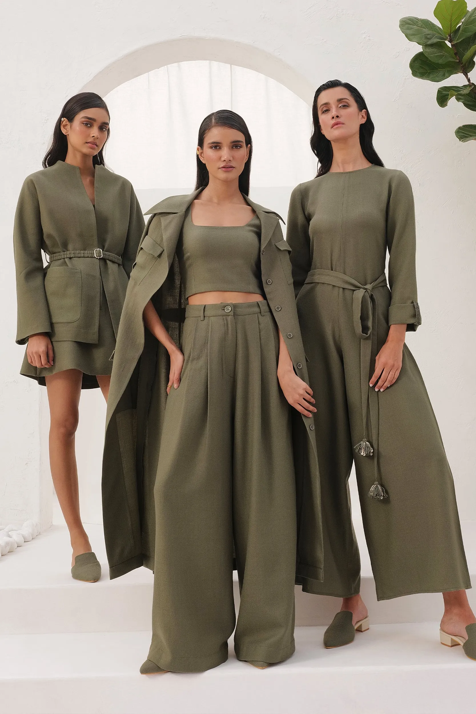 Hallstatt Woollen Jumpsuit (Moss)