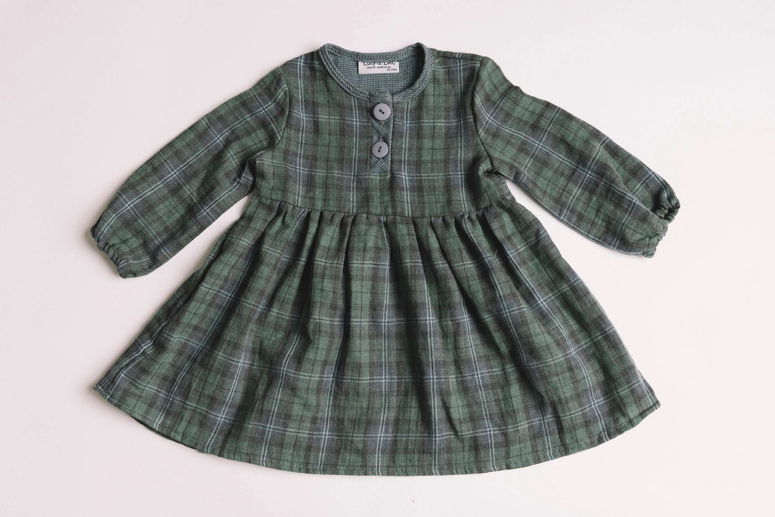 Halsey Dress Green Plaid