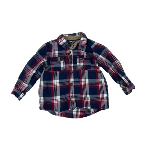 H&M L.O.G.G. Baby Plaid Flannel Shirt Size 12-18M Red Blue & Beige