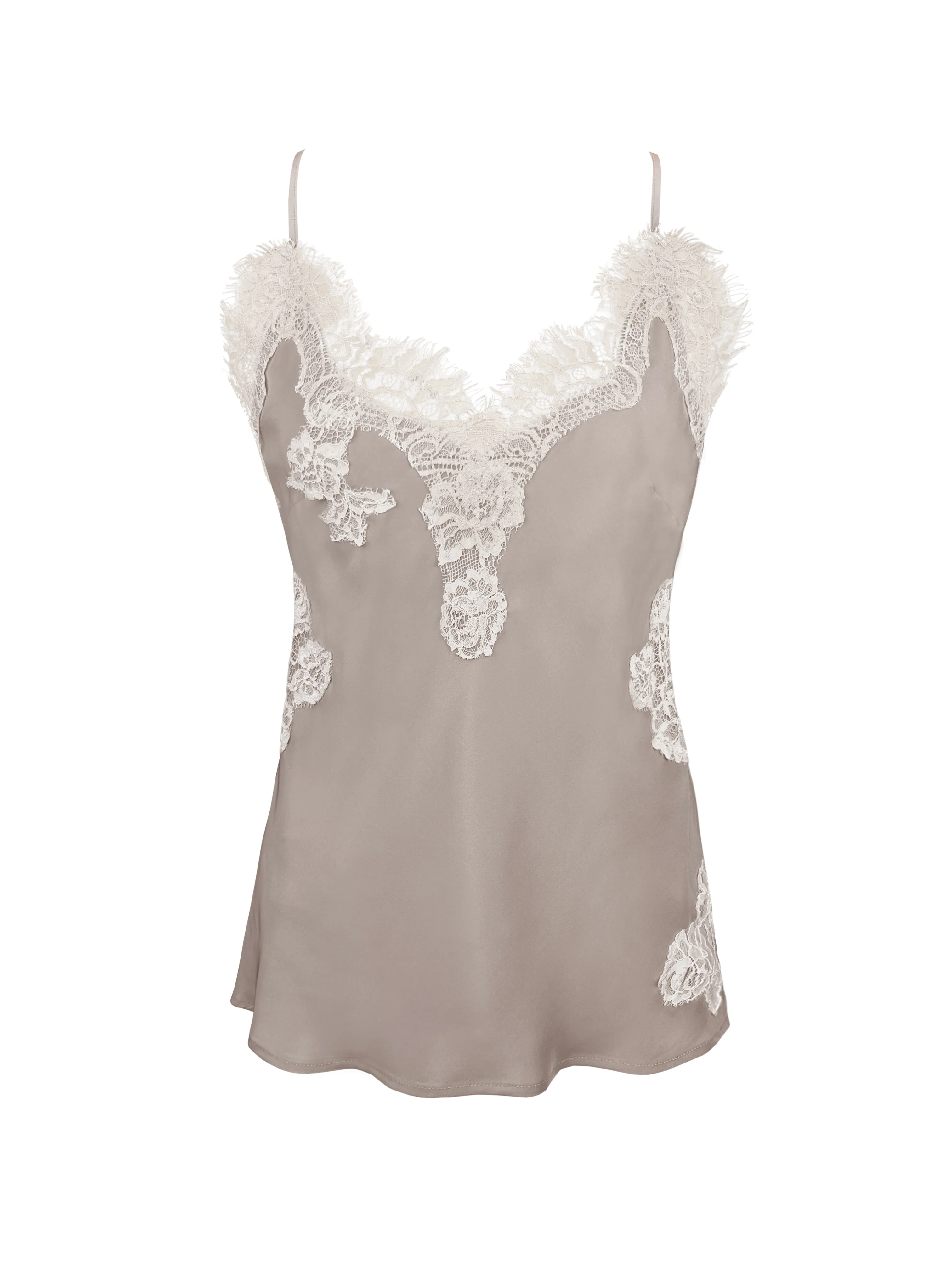 Harper Bias Cami - Light Taupe/Pearl