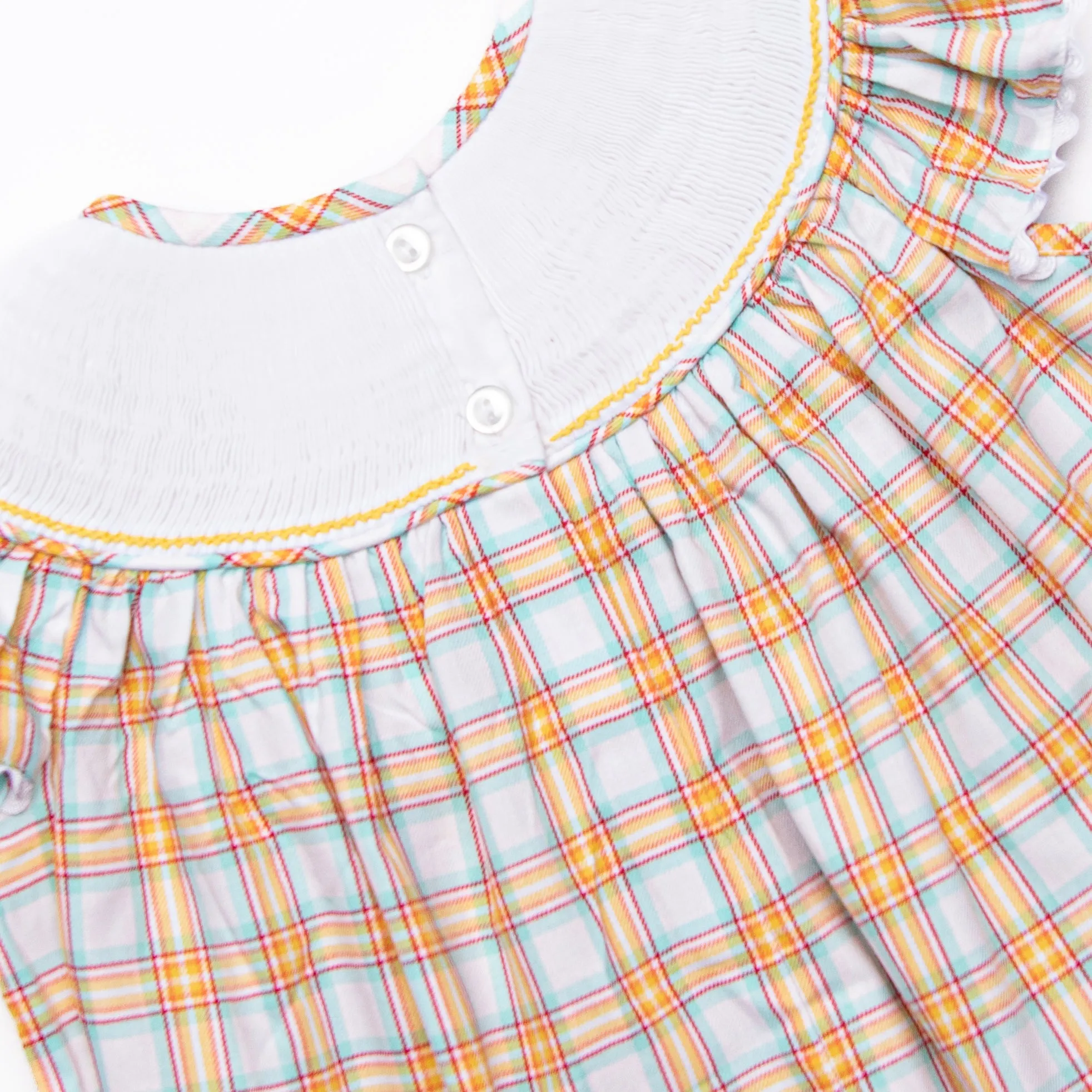 Harvest Haulin' Smocked Bishop Dress, Yellow