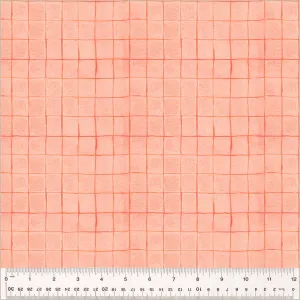 Heather Ross By Hand, Drawn Plaid in Salmon