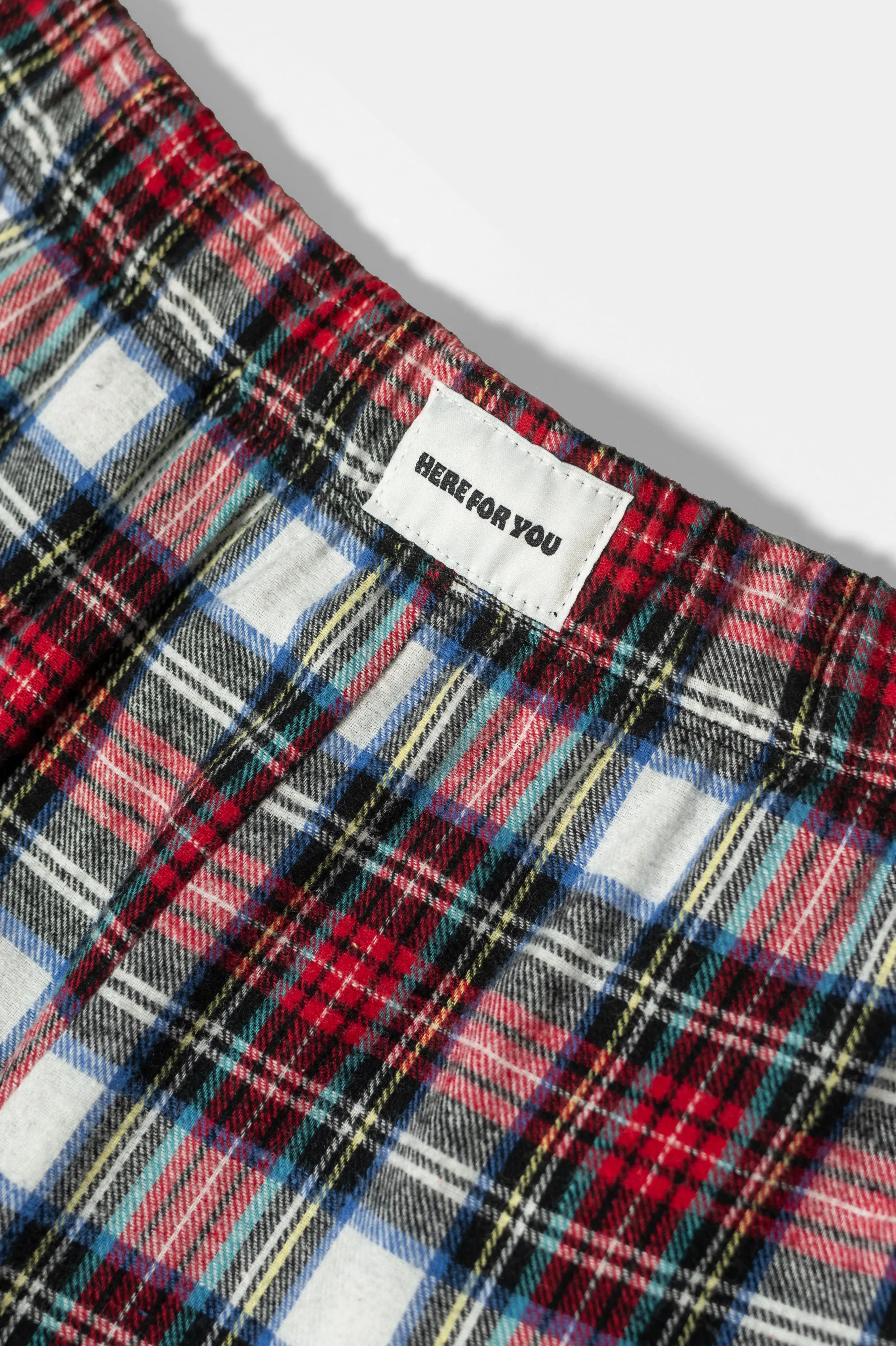 Here For You Red Plaid Flannel Pants