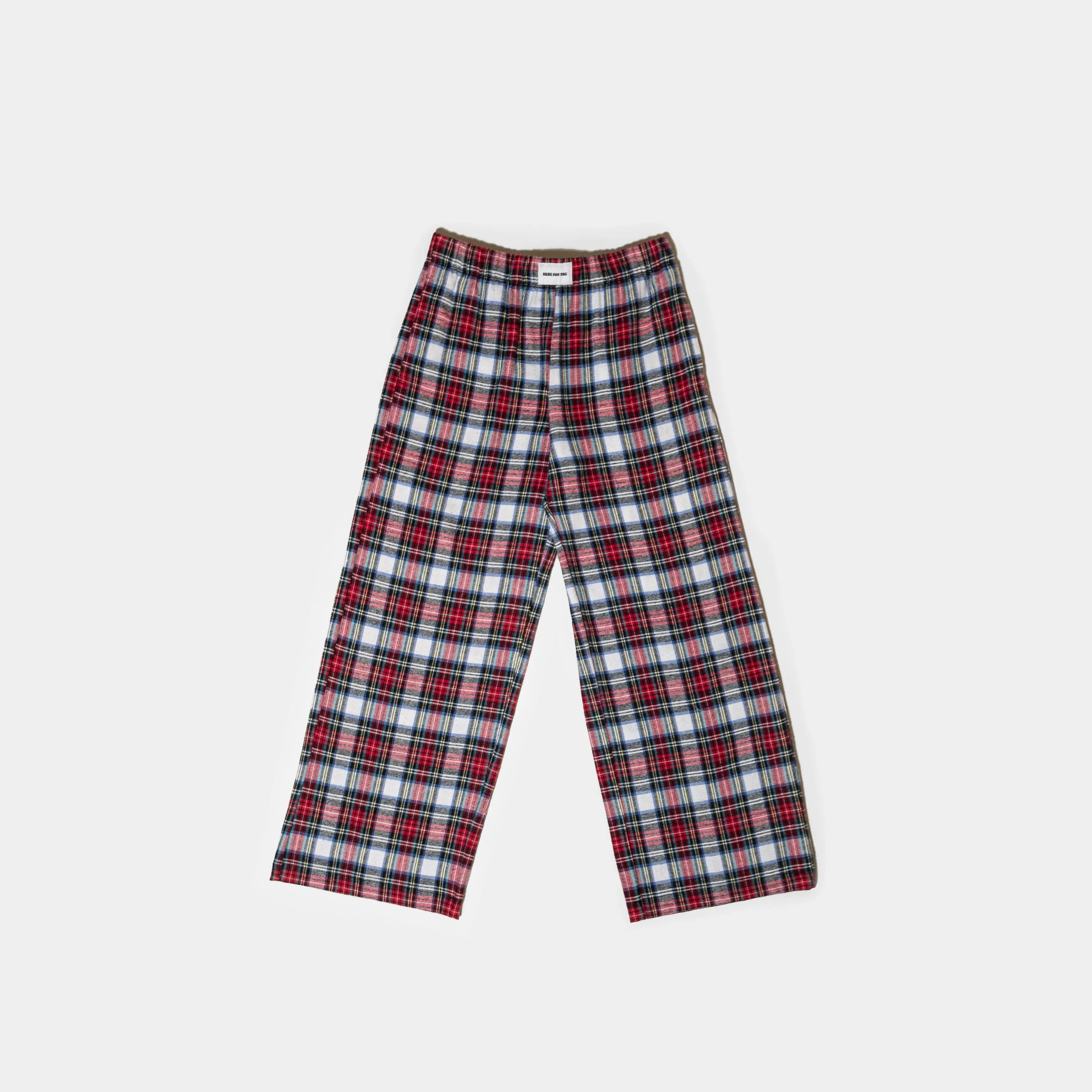 Here For You Red Plaid Flannel Pants