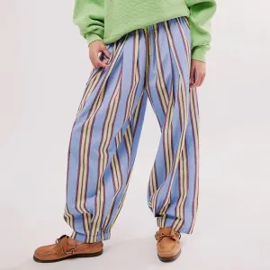 Herin Striped Print Harem Boxer Trousers