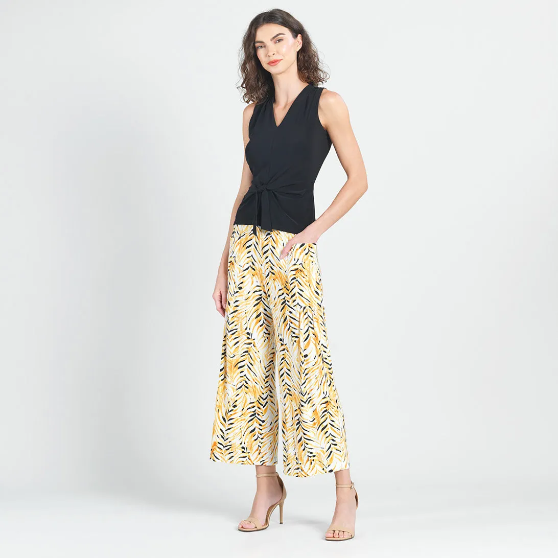 High Rise Scrunch Pocket Gaucho Pant - Wild Leaves - Final Sale!
