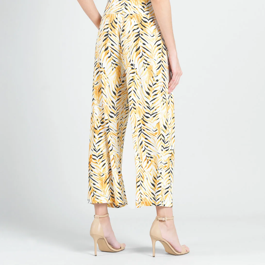 High Rise Scrunch Pocket Gaucho Pant - Wild Leaves - Final Sale!