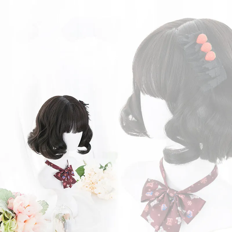 [@hiso.neko] "BLACK LOLITA SHORT CURLY" WIG D052206