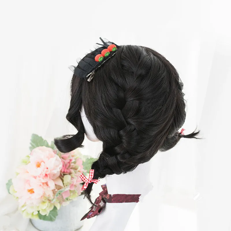 [@hiso.neko] "BLACK LOLITA SHORT CURLY" WIG D052206