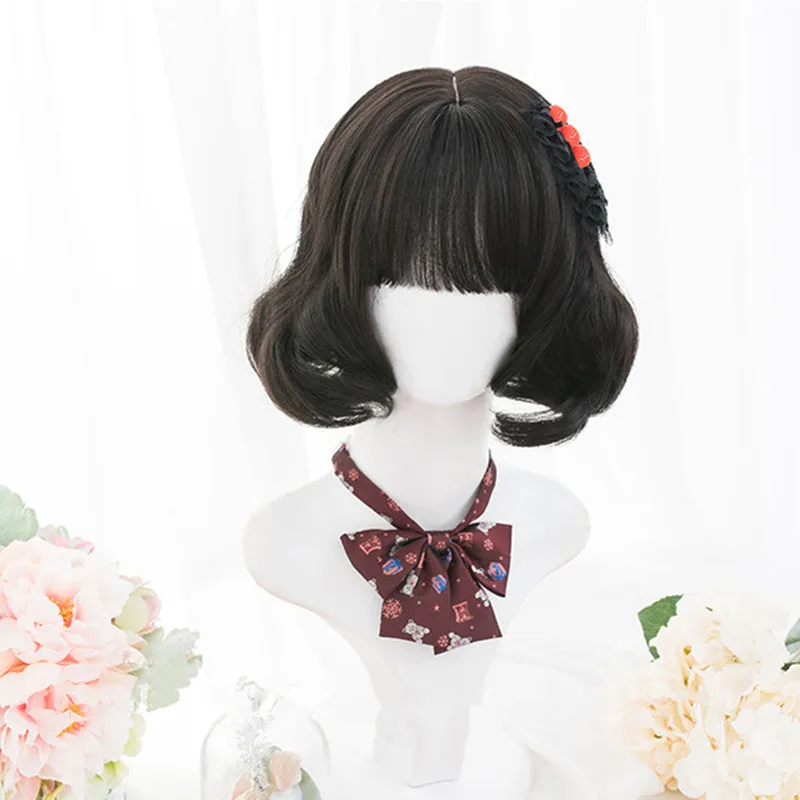 [@hiso.neko] "BLACK LOLITA SHORT CURLY" WIG D052206