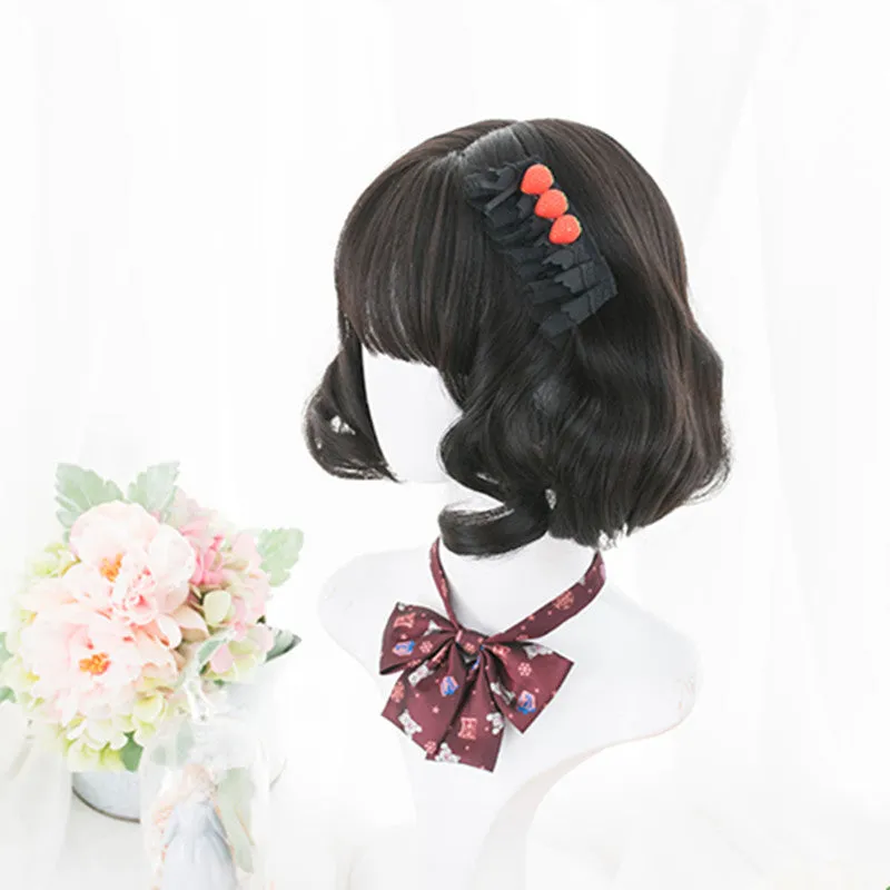 [@hiso.neko] "BLACK LOLITA SHORT CURLY" WIG D052206