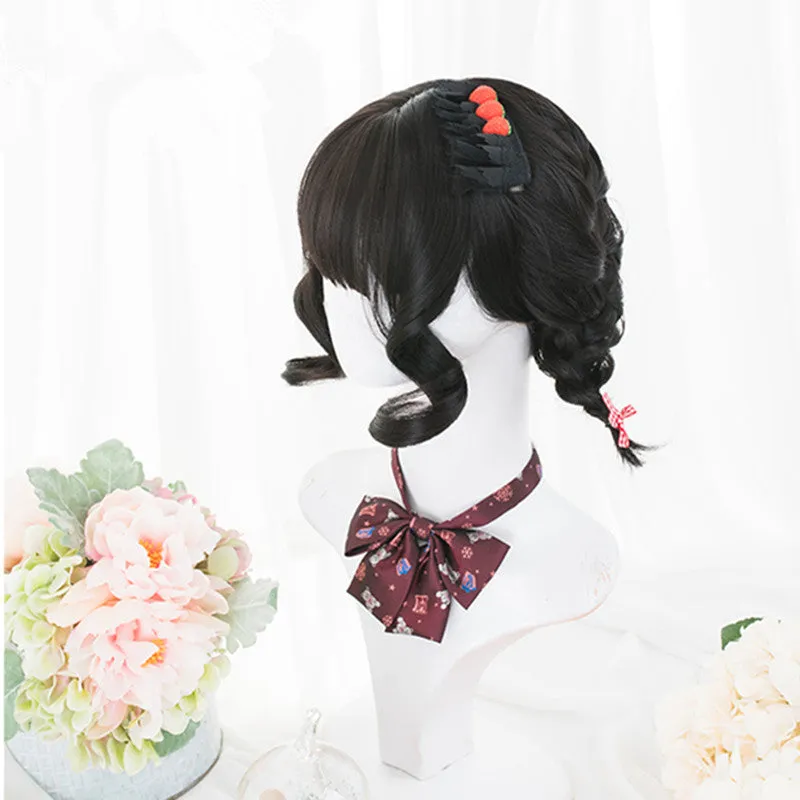 [@hiso.neko] "BLACK LOLITA SHORT CURLY" WIG D052206